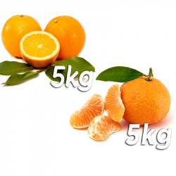 Caixa 10kg laranjas e tangerinas - Navel Powel y Gold Nugget