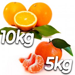 Caixa 15kg laranjas e tangerinas (10kg Navel Powel y 5kg Gold Nugget)