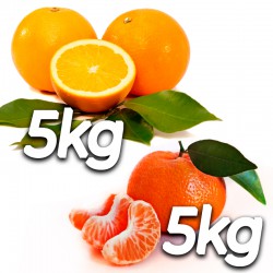 Caixa 10kg laranjas e tangerinas - Navelina y Tang Gold